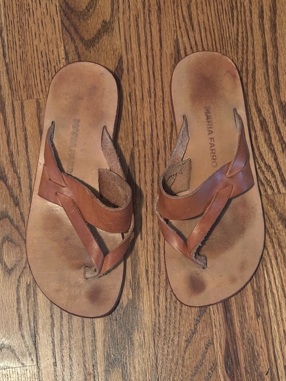 Handcrafted Maria Farro Vai Leather Sandals - Size 39 (US 8/8.5)
